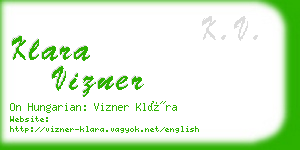 klara vizner business card